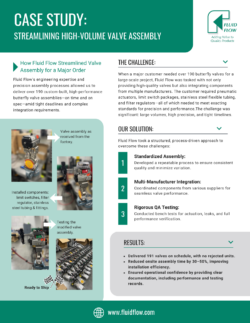 Custom valve assemblies at Fluid Flow ready for shipment